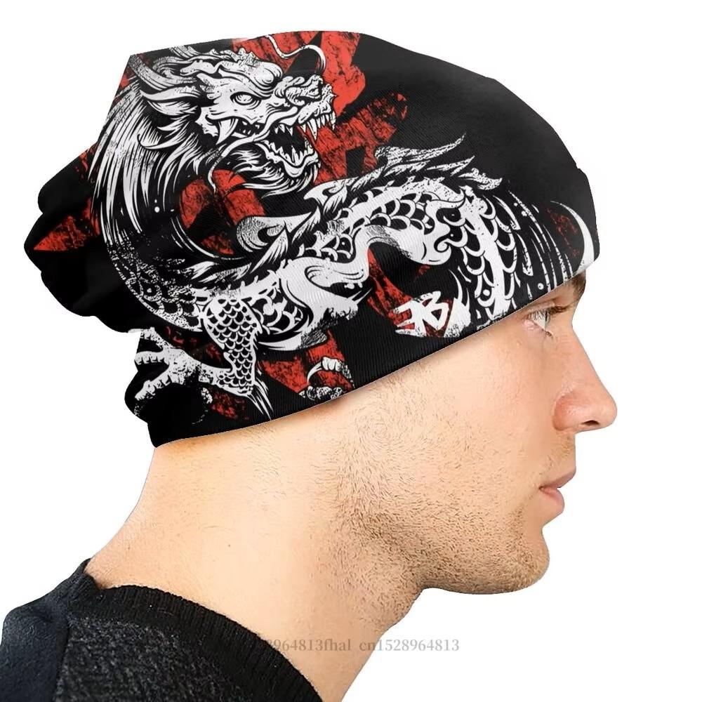 Chinese Dragon Bonnet Hat Men Women Unisex Adult Warm Autumn Spring Winter Beanie Caps Punk Rock Gothic Hip Hop Casual