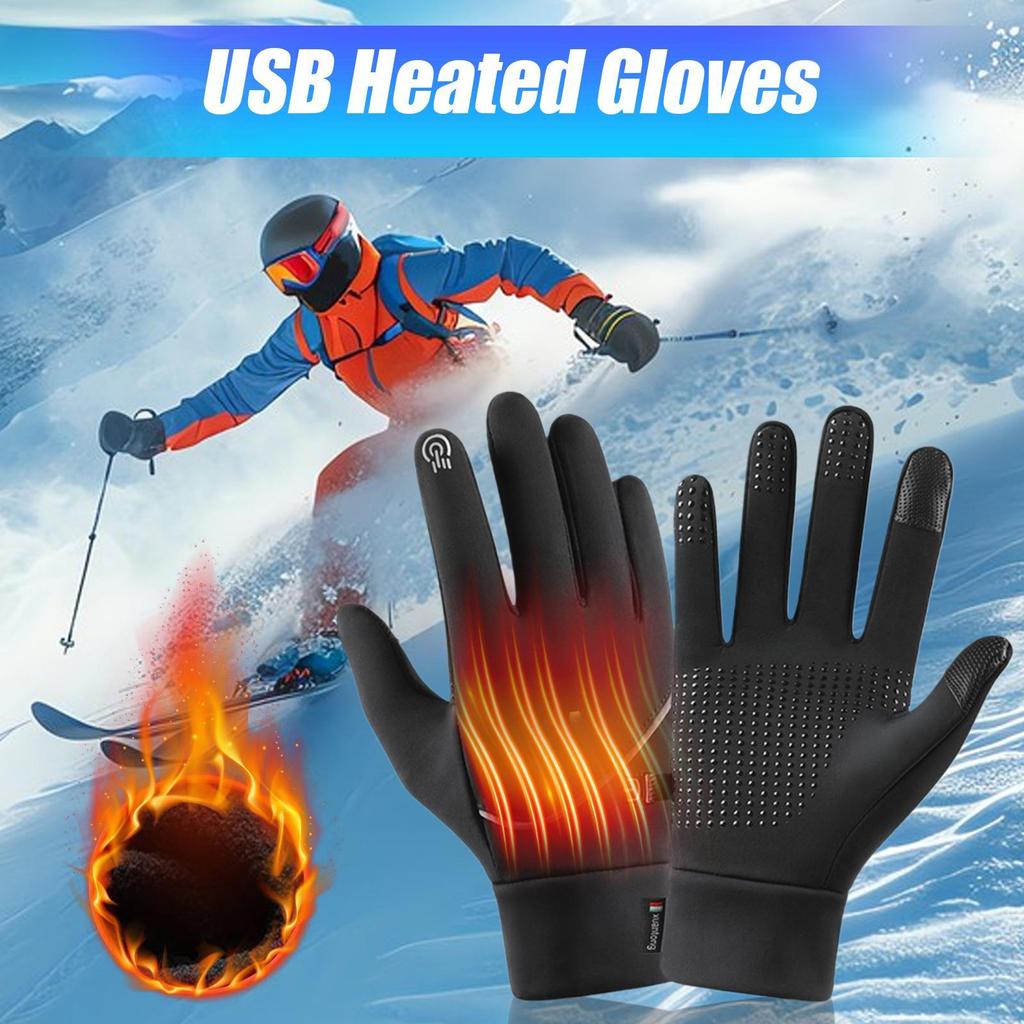 Новые Зимние Сенсорные Варежки USB с Подогревом Перчатки Водонепроницаемые для Холодной Погоды Грелка для Рук для Кемпинга Сноубординга Езды на Мотоцикле