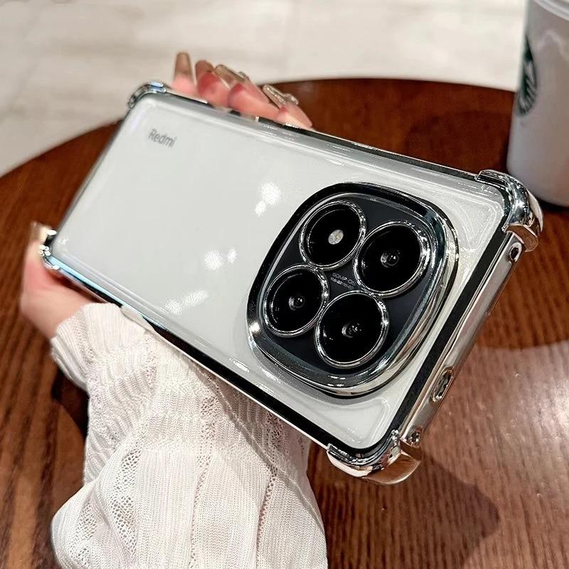 Xiaomi 13Pro/Redmi Note 14Pro+ Electroplated Drop-Proof Transparent Phone Case