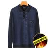 Men's Plus Velvet Sweater for Winter - Warm Knitwear for Middle-Aged and Elderly