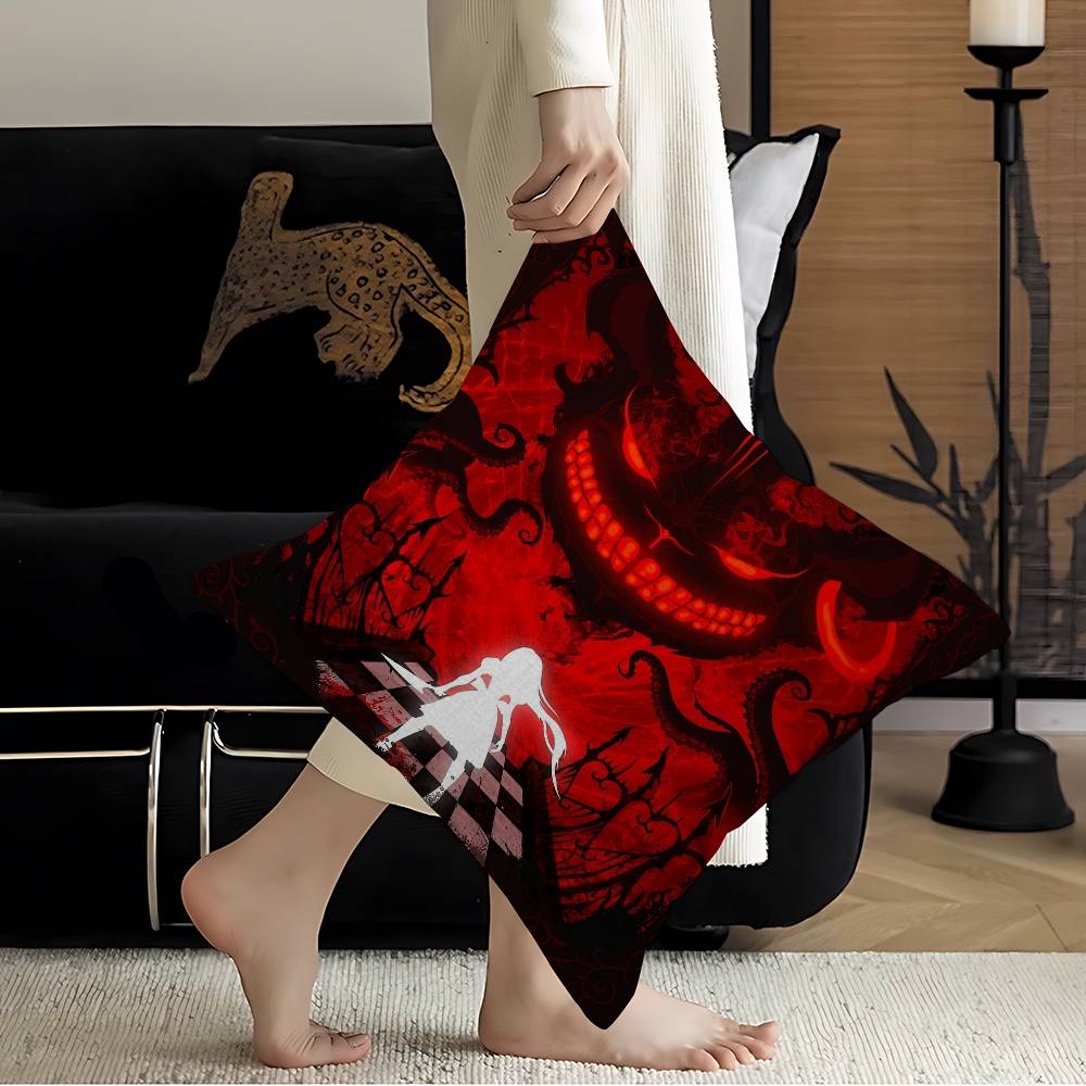 Horror Game AAlice MMadness RReturns Pillow Covers Cartoon Sofa Decorative Home Doublesided Short Plush Cute Cushion