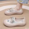 Spring and Autumn 2025 New Women's Single Shoes Thick Bottom Casual Comfortable Breathable Fisherman's Shoes Round Head Sneakers