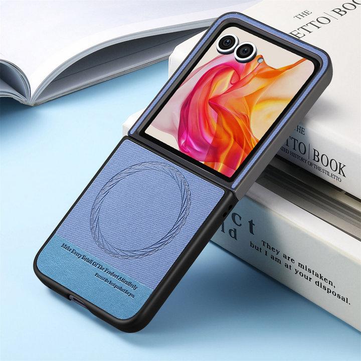 Роскошный кожаный однотонный чехол для телефона Motorola Razr 60 50 40 Ultra 5G, беспроводная зарядка, мягкий противоударный защитный чехол на заднюю панель