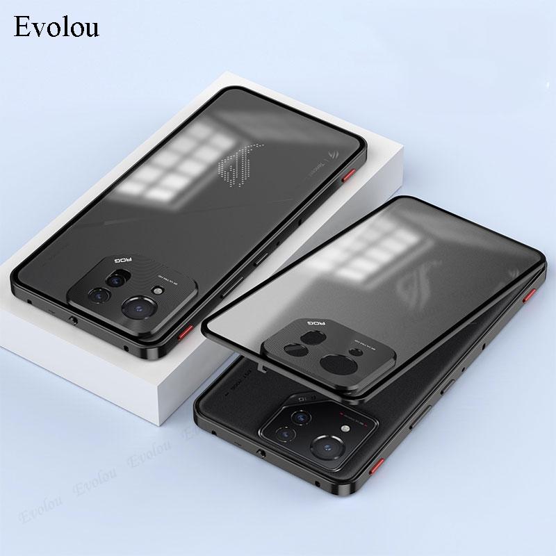 Металлический защитный чехол из сплава для ASUS Rog Phone 8 Pro Прозрачное закаленное стекло Жесткий ударопрочный чехол-бампер для Rog Phone8