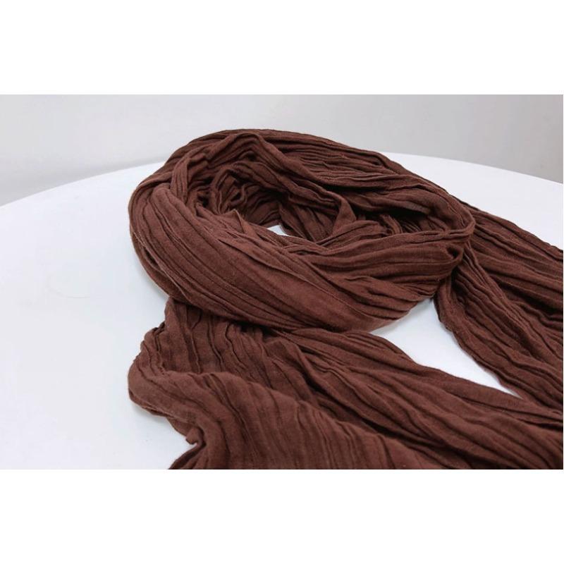Silk Scarf Women'S Mulberry Silk Solid Color Versatile Summer Scarf Thin Sunscreen Outer Shawl Yarn Brown