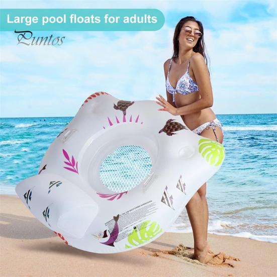 Надувной надувной матрас для бассейна с подголовником. U-образное кресло для плавания с подсветкой, меняющей цвет. Двойной подлокотник и подстаканник. Водный диван с принтом.