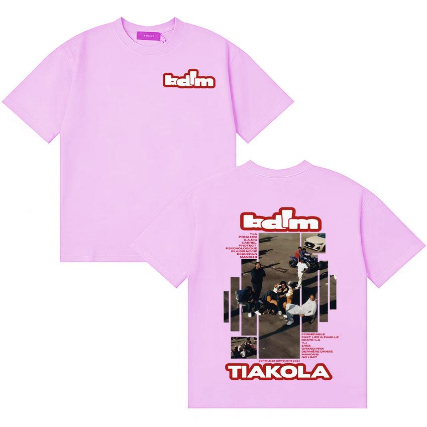 Rapper TIAKOLA Bdim Tour Merch T Shirt Oversized Unisexs Fashion Short Sleeve Tshirt Vintage ONeck Loose Tee Clothing Teenagers