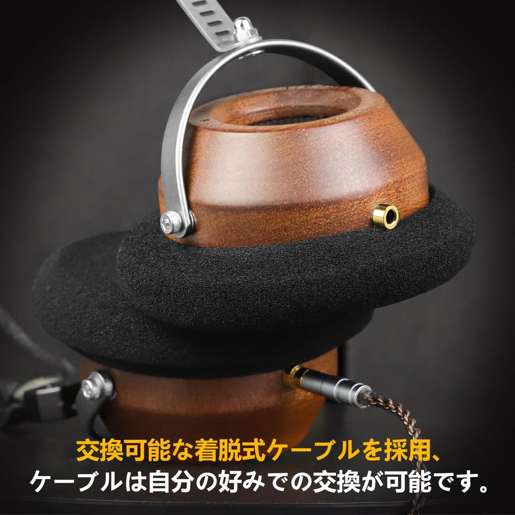 Наушники okcsc M1 Pro с проводным деревянным корпусом, ретро-динамиком 40 мм, съемным кабелем, совместимым со стереонаушниками, полуоткрытым усилителем/плеером для музыки/фильмов