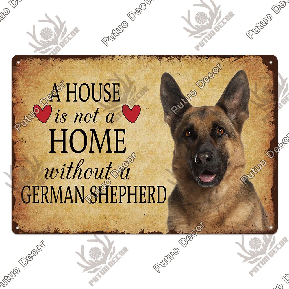 Декор Собака Винтаж Жестяные Знаки Доска Металлическая Пластина Настенное Искусство Украшения Для Дома Гостиная Человек Пещера Кафе Ферма Ретро Плакат