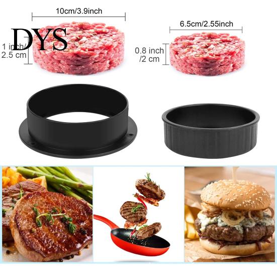 3-in-1 Burger Tool Press Patty Maker Set for Grilling Stuffed Burgers Non-stick Sliders Durable BPA-Free Plastic Easy-Release Kitchen Gadget