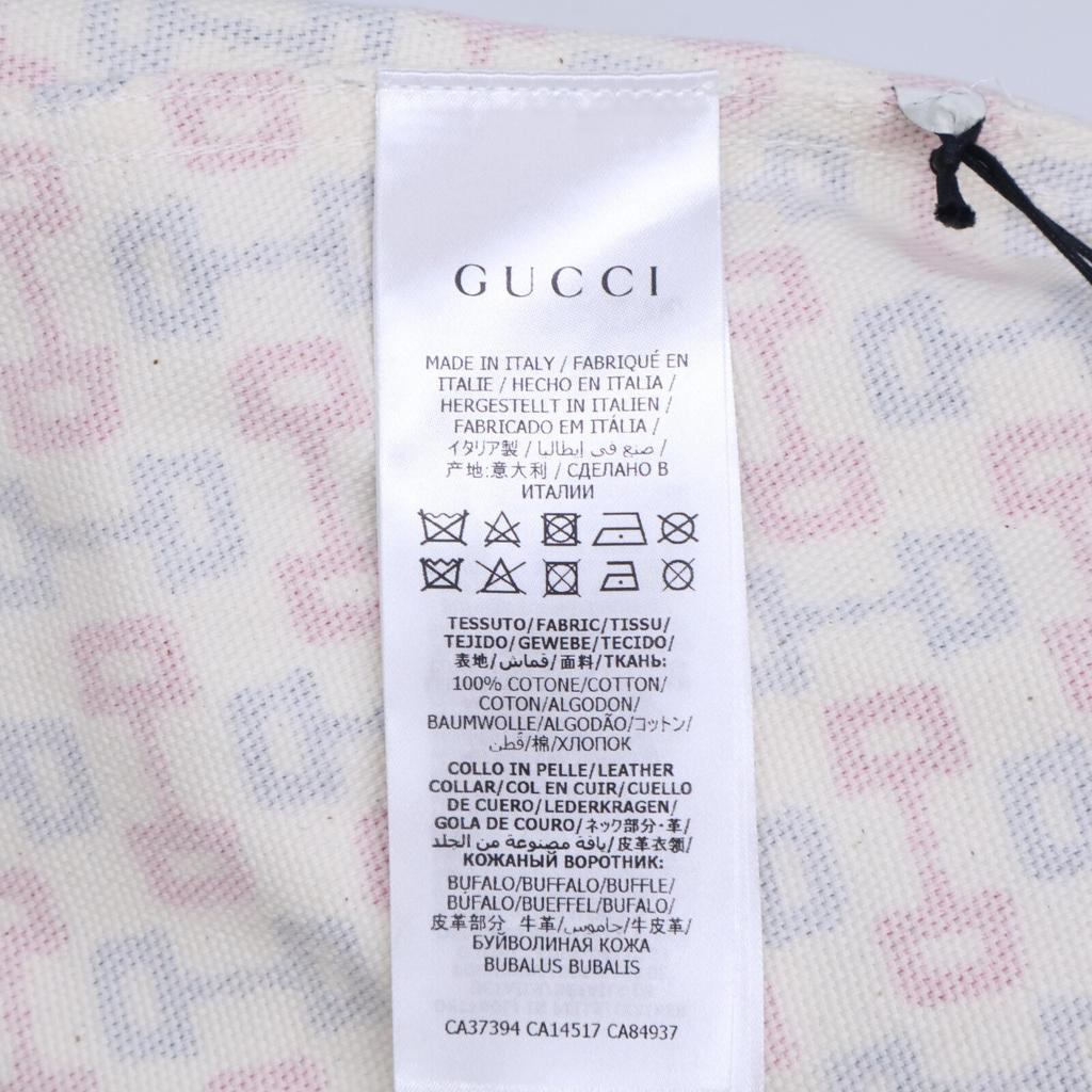 Gucci [/Внутренний обычный] 609627 Кожаный воротник с принтом Horsebit Куртка 36 Белый / Темно-синий / Красный Б/у