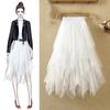 Skirts Womens Fashion Elastic High Waist Mesh Tutu Maxi Pleated Long Midi Womens Skirt