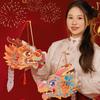 Glowing DIY Lantern Handmade Luminous Handheld Lanterns Portable Dragon Head Lantern  Kids Gifts