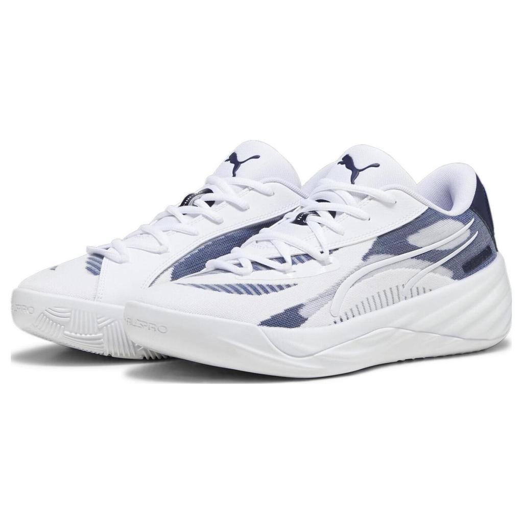 Puma All-Pro Nitro Team White Navy Men Sneakers Lime-Squeeze 379081-03