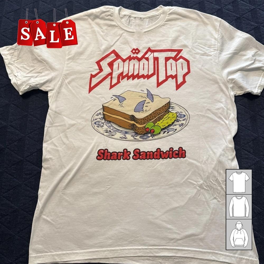 Редкая футболка Spinal Tap Shark Sandwich Подарок для фанатов Унисекс S-235XL Футболка TH593 Унисекс Футболка