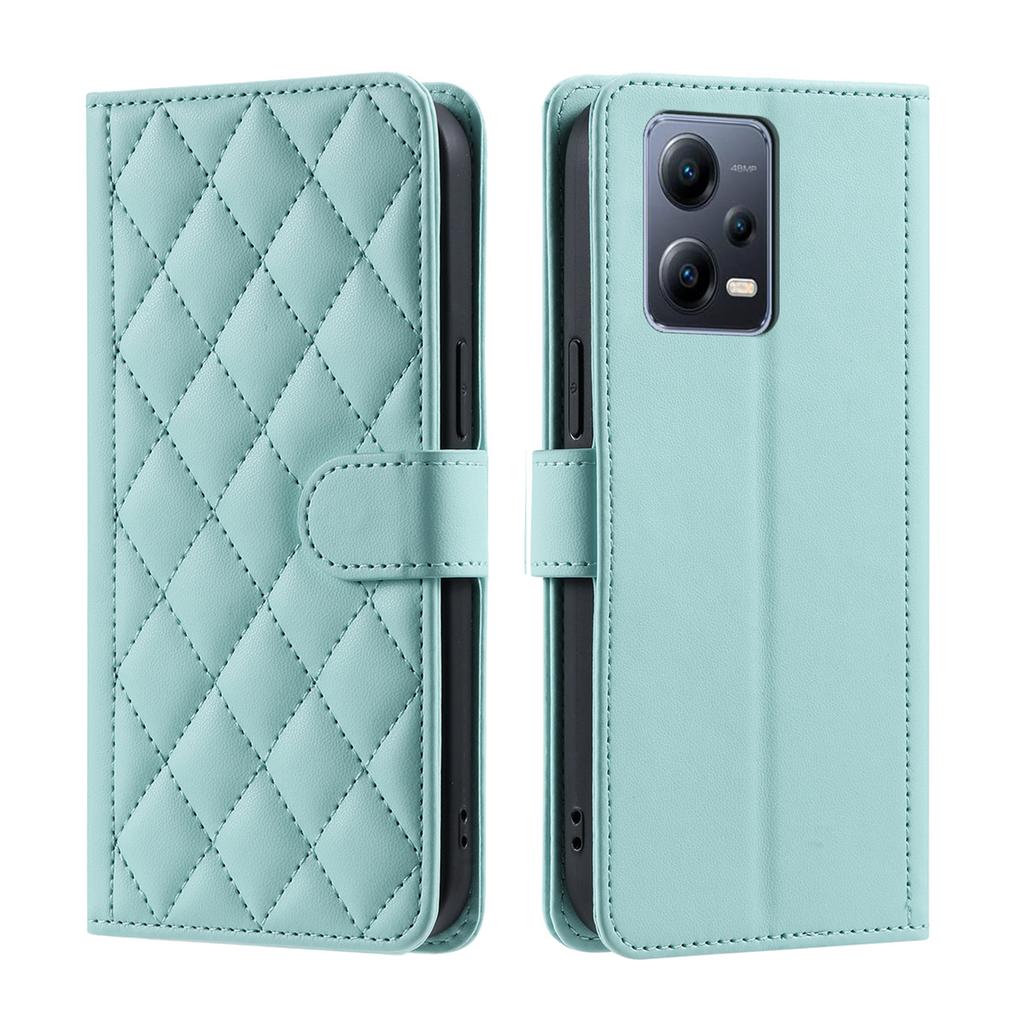 For Xiaomi Redmi Note 8,Poco M3,Redmi 10X 4G,Redmi Note 9 Pro,Note 11,Note 12,K50,K60...PU Leather Diamond Checkered Pattern Wallet Handbag Case Cover