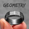 Geometric Cuts Men Rings Stainless Steel Vintage Luxury Simple Punk New In Women Jewelry Fashion Accessories Gift