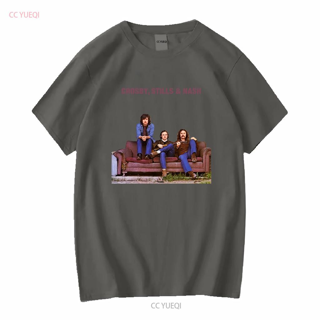 Футболка CROSBY STILLS AMP NASH Размер S 5XL винтажная стираная мягкая удобная стильная топ для повседневной носки повседневный слегка