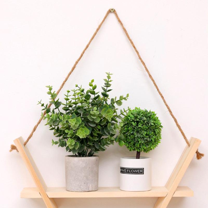 1шт веревка качели настенный декор скандинавский стиль DIY настенный простой дизайн поддон для растений подвесные полки цветочный горшок