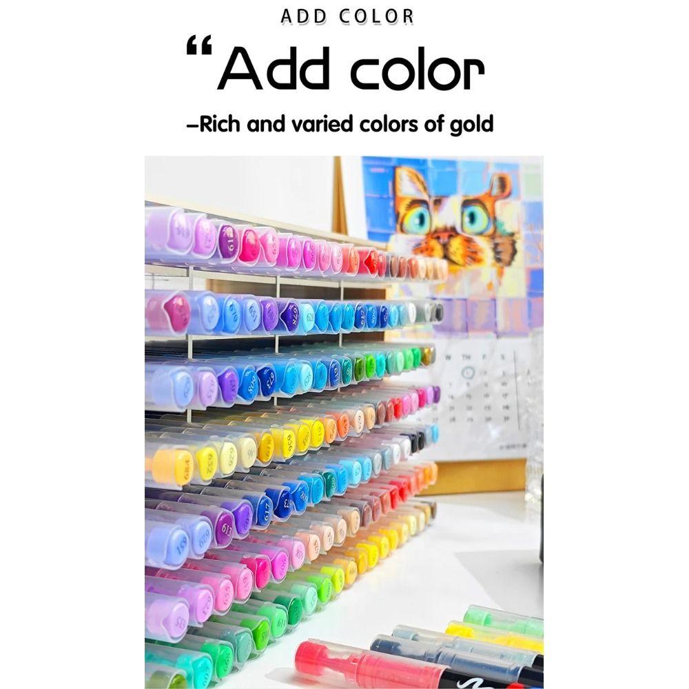 12/24/36/48/60/72/100/120 Colors Acrylic Paint Pens Christmas Gift Rock Painting Pens  Stone