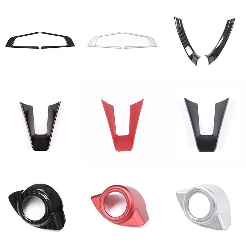 Накладка на руль автомобиля из углеродного волокна ABS для интерьера Alfa Romeo Giulia Stelvio 2017 2018