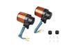 POSH 093431-26 Motorcycle Supplies, Turn Signals, Superbike Type (2 Pieces) No Bulb, For Double Bulbs, Black Body/Orange Lens