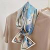 Fresh Scarf Necklace, Small Scarf For Neck, Sun , Chiffon Soft Scarf