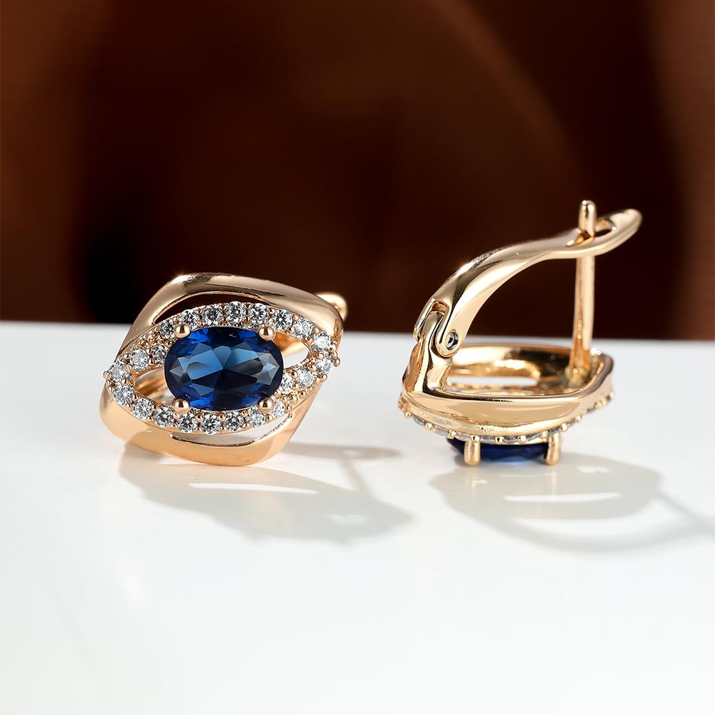 Mystic Oval Cut Rainbow Stone Marquise Design Earrings Horse Eye Love Dangle Earrings Bride Band Engagement Jewelry