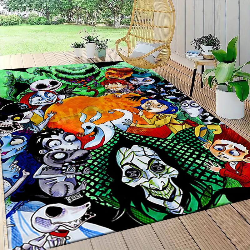 Monster Mashup Party Carpet Rug Soft Washable Anti Slip Home Living Room Sofa Mats Personalized Christmas Rug