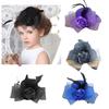 Elegant Yarn Top Hat Shape Hair Clip for Girls Prom Hair Barrettes for Teenagers Adult Banquet Party Ponytail Hair Pin