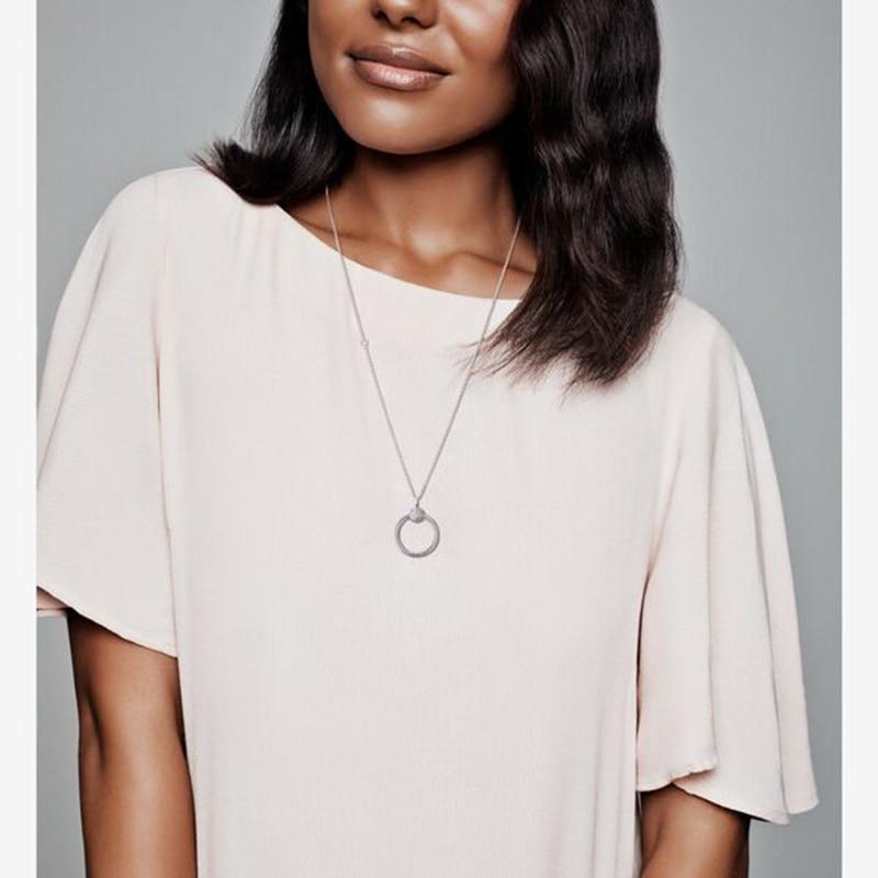 Стерлингового серебра 925 пробы O Love Heart розовое золото CZ кулон мотаться подходит ожерелье женщины DIY очаровательные ювелирные изделия