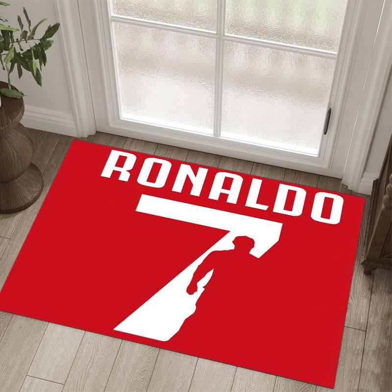 Cristiano Ronaldo Design Crystal Velvet Carpet Cozy Non?Slip Printed Rug For Bedroom Living Room Entrance