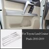 АБС-пластик Серебристый Для Toyota Land Cruiser Prado FJ150 150 2010-2019 Наклейка на Панель Центральной Консоли Чехол на Внутреннюю Ручку Аксессуары