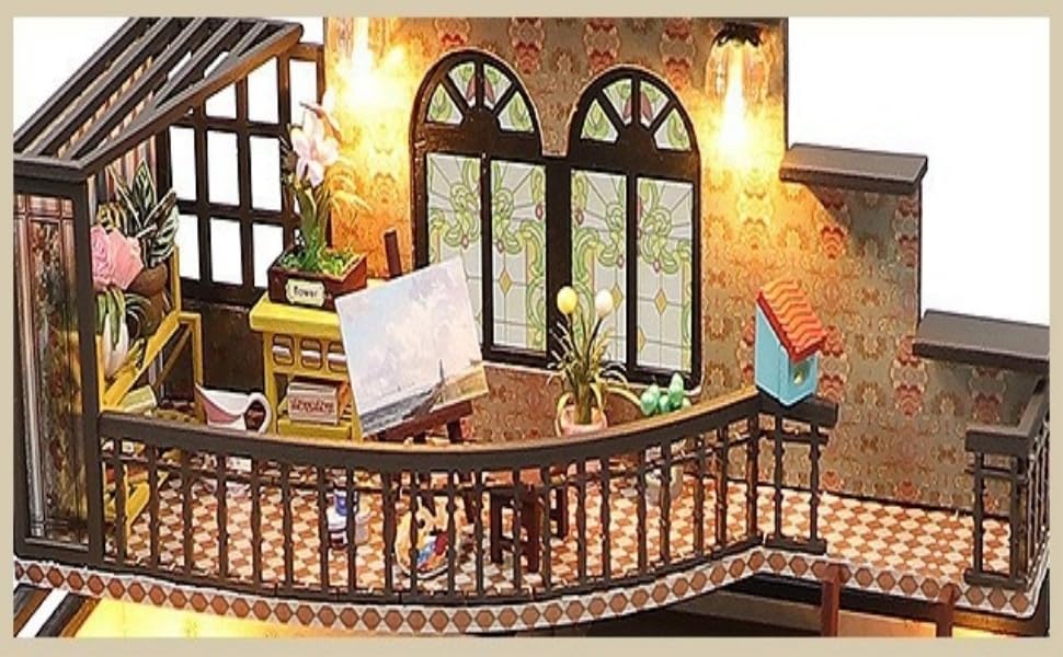 Sophie Dollhouse Handmade Kit Set Miniature Mini Furniture Craft Kit with Dustproof Case "Tsukiyumekokaku" M2132Z