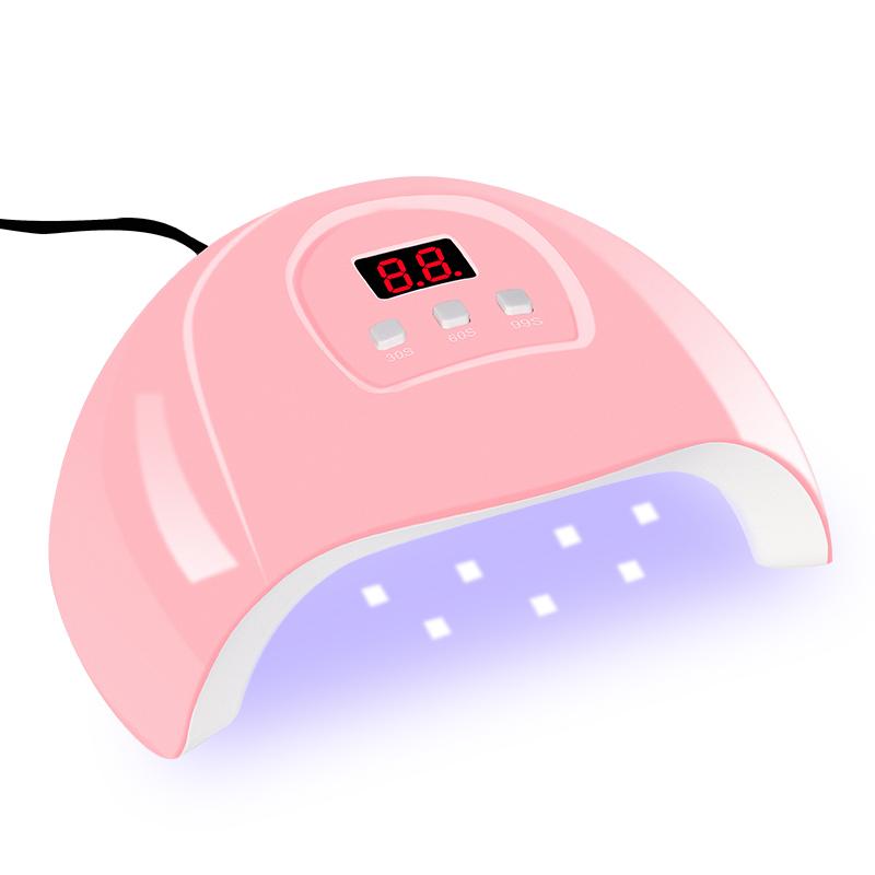 Портативная розовая машина для сушки ногтей 36 Вт, УФ-светодиодная лампа 30/60/90 s, таймер, USB-кабель для домашнего использования, сушилка для УФ-гель-лака для ногтей, светодиодная лампа для ногтей, инструмент