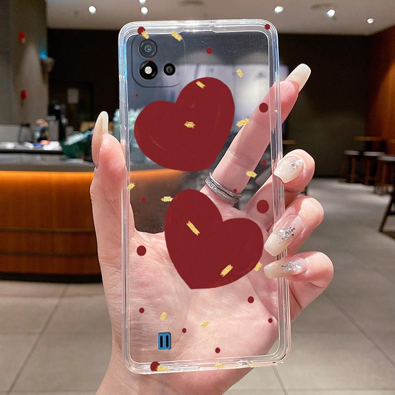 For Realme C11 (2021) RMX3231 / Realme C11 2020 RMX2185 Casing Clear Luxury Fashion Butterfly Flowers Soft Silicone Phone Case