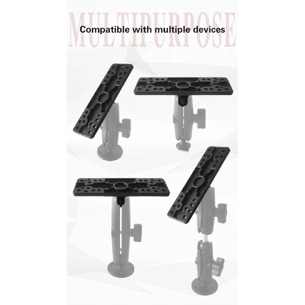 1'' Ball Fish Finder Mount Drill-Down Ball Base GPS Mount Universal Marine Electronic Fishfinder Mounting Plate Fit for Garmin