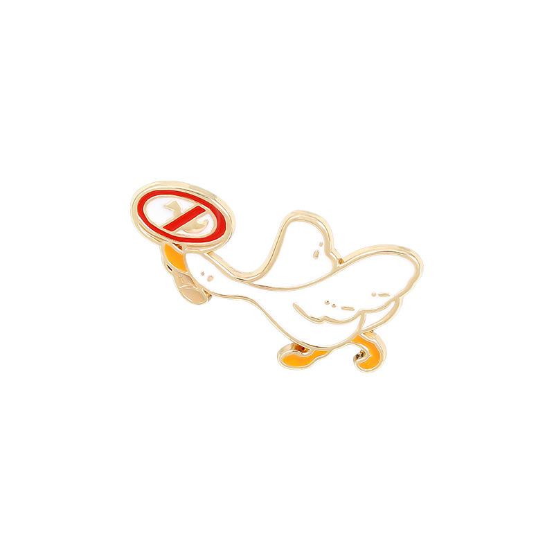 10Styles Honk Honk Enamel Pin Custom Naughty Goose Brooch Bag Lapel Pin Cartoon Funny Animal Badge Jewelry Gift for Kids Friends