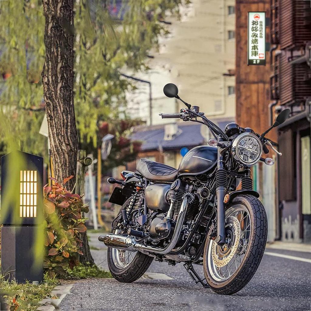 evermotor Motorcycle Mirror, 0.3 Inch (8 Mm), 0.4 Inch (10 Mm), Left and Right