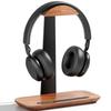 LOE T-Shaped Headphone Stand, Desktop Headset Stand, Wooden, Walnut