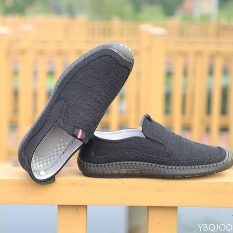 Новая мужская тканевая обувь Дышащая удобная льняная обувь Модные универсальные балетки Повседневная легкая мужская обувь Homme Zapatos