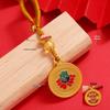 Этнический стиль Золотой песок Перегородчатая эмаль Богиня богатства Кулон Мобильный шарм Брелок