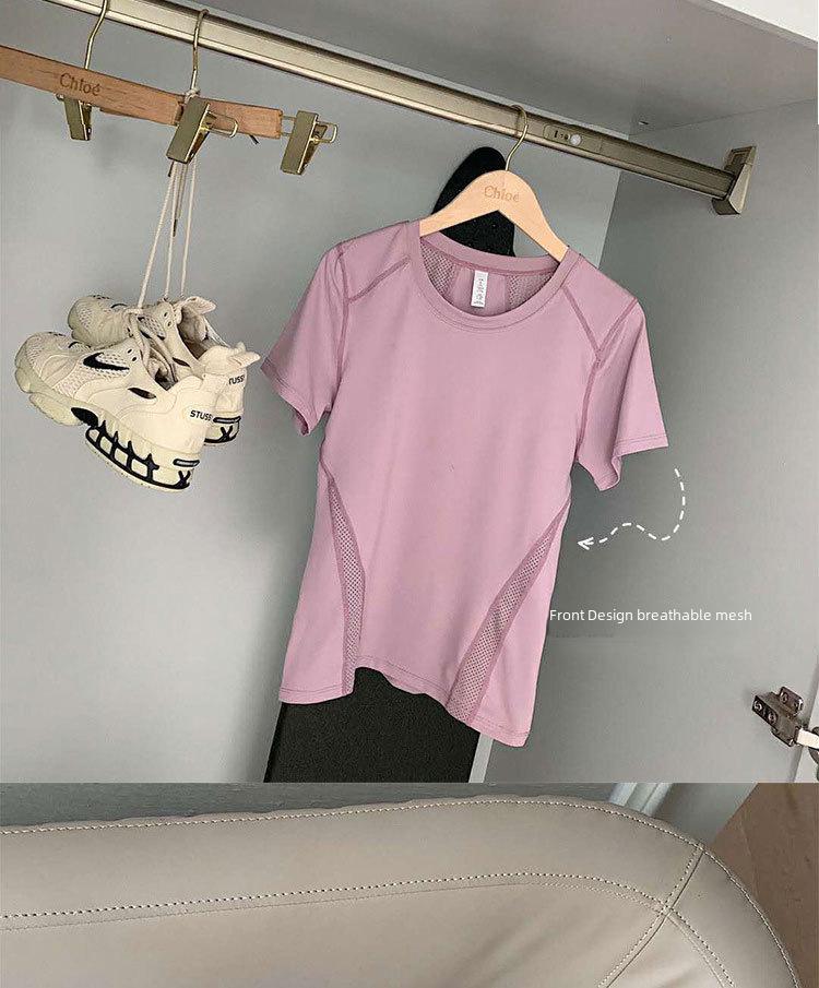 Женский летний комплект из трех предметов для йоги: Эластичная, быстросохнущая, дышащая и легкая спортивная одежда для фитнеса, бега и йоги.