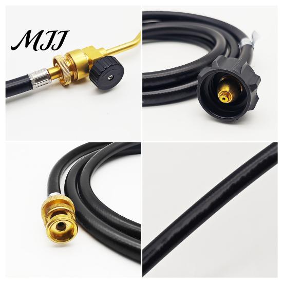 Propane Torch Kit Hose Adapter Manual Ignition Flame Portable Copper Tip Fuel by Gas Cylinder for Soldering Welding
