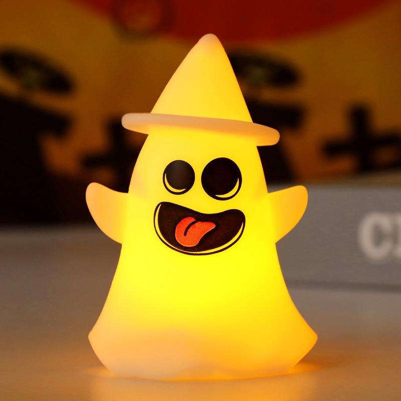 9,7 см/3,82 дюйма Хэллоуинская тыква-светильник, ночник-призрак, креативная модель, подарок, светящаяся игрушка, украшение для спальни и вечеринки