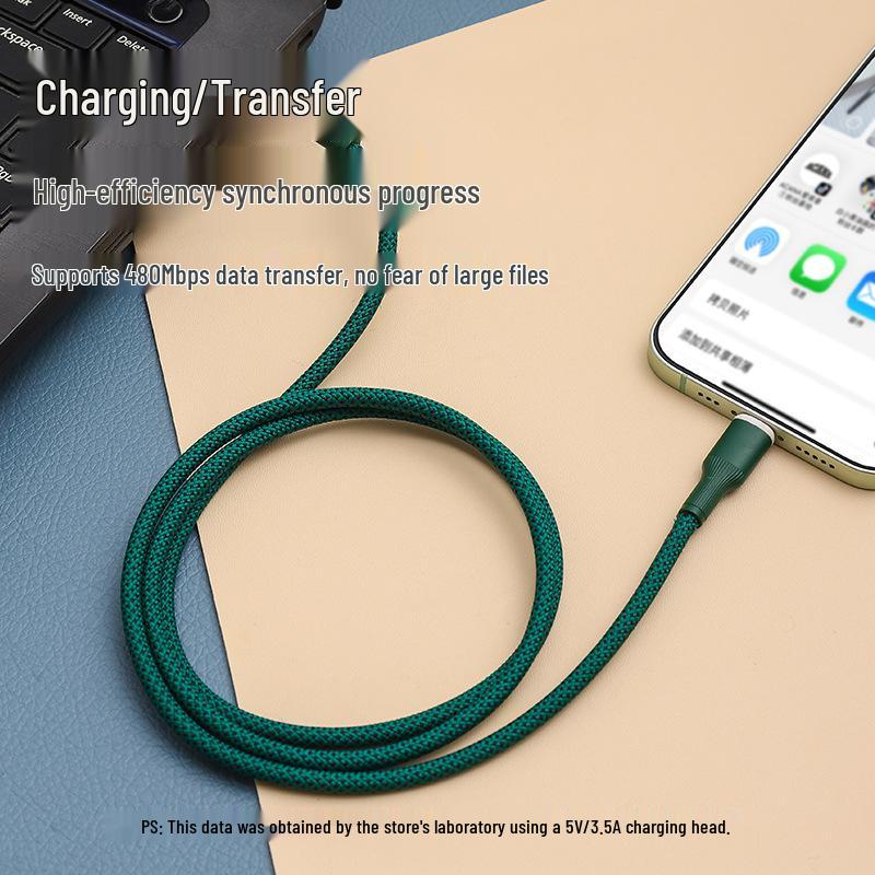 Плетеный кабель быстрой зарядки 100 Вт двойного типа Type-C для телефонов Huawei и Apple