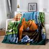3D Grizzy and The Lemmings Cartoon Blanket,Soft Throw Blanket for Home Bedroom Bed Sofa Picnic Travel Office Cover Blanket Kids