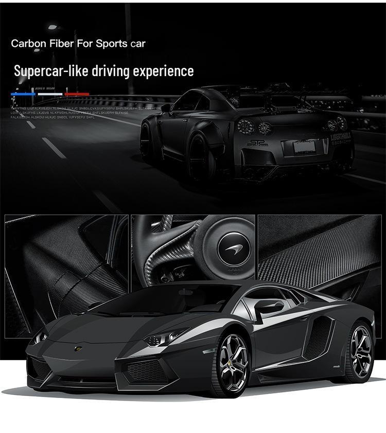 Roewe i5 (19-21) Steering Wheel Cover - Genuine Leather Suede, Four Seasons, Universal Fit, Carbon Fiber