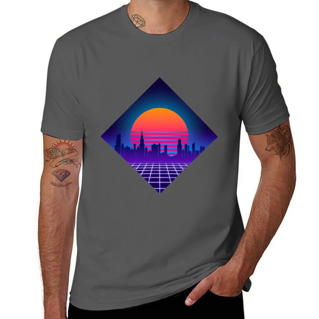 Outrun Chicago Tshirt Simple Trendy Casual Tshirt