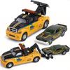 Movable Joint Rescue Engineering Vehicles Diecast Metal City Rescue Trailer Toy  Gifts for Kids